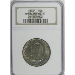 1934 50C Maryland MS67 NGC