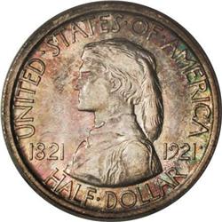 1921 50C Missouri MS67 ICG