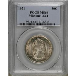 1921 50C Missouri 2x4 MS64 PCGS