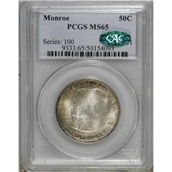 1923-S 50C Monroe MS65 PCGS. CAC