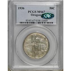 1936 50C Oregon MS67 PCGS