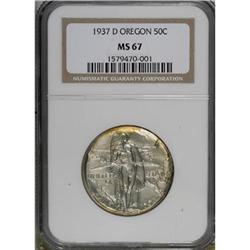 1937-D 50C Oregon MS67 NGC