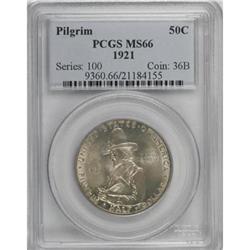 1921 50C Pilgrim MS66 PCGS