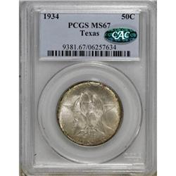 1934 50C Texas MS67 PCGS
