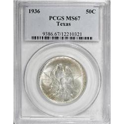 1936 50C Texas MS67 PCGS