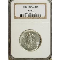 1938-S 50C Texas MS67 NGC