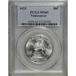 1925 50C Vancouver MS65 PCGS