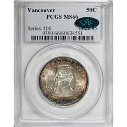 1925 50C Vancouver MS66 PCGS. CAC