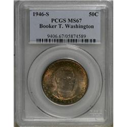 1946-S 50C Booker T. Washington MS67 PCGS