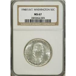 1948-S 50C Booker T. Washington MS67 NGC