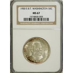 1950-S 50C Booker T. Washington MS67 NGC