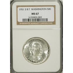 1951-S 50C Booker T. Washington MS67 NGC