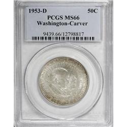 1953-D 50C Washington-Carver MS66 PCGS