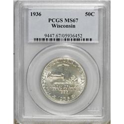 1936 50C Wisconsin MS67 PCGS