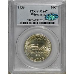 1936 50C Wisconsin MS67 PCGS