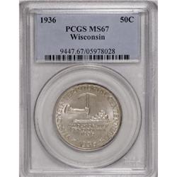 1936 50C Wisconsin MS67 PCGS