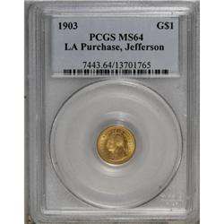 1903 G$1 Louisiana Purchase/Jefferson MS64 PCGS