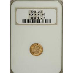 1903 G$1 Louisiana Purchase/McKinley MS64 NGC