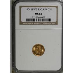 1904 G$1 Lewis and Clark MS62 NGC