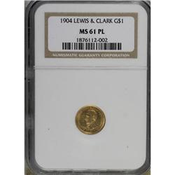 1904 G$1 Lewis & Clark MS61 Prooflike NGC