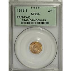 1915-S G$1 Panama-Pacific Gold Dollar MS64 PCGS