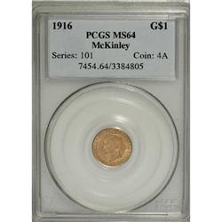 1916 G$1 McKinley MS64 PCGS