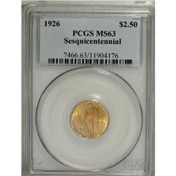 1926 $2 1/2 Sesquicentennial MS63 PCGS