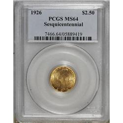 1926 $2 1/2 Sesquicentennial MS64 PCGS