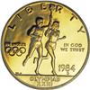 Image 1 : 1984-D G$10 Olympic Gold Ten Dollar PR70 Deep