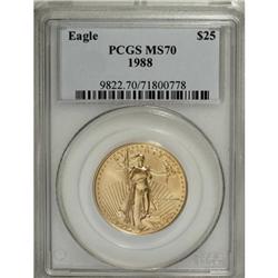 1988 G$25 Half-Ounce Gold Eagle MS70 PCGS