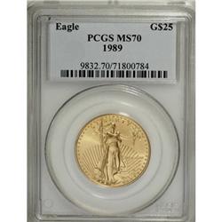 1989 G$25 Half-Ounce Gold Eagle MS70 PCGS