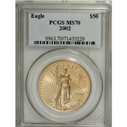 2002 G$50 One-Ounce Gold Eagle MS70 PCGS