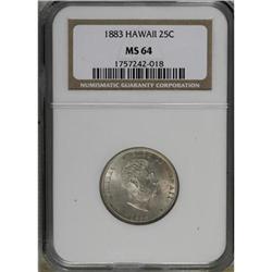1883 25C Hawaii Quarter MS64 NGC