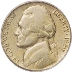 1944-P 5C VF30 PCGS On Copper-Nickel Planchet