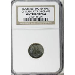 PR67 NGC Roosevelt Dime, Reverse Half Clad Layer