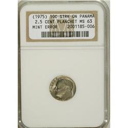 1975 10C--Struck on a Panama 2 1/2 Centesimo