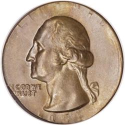 1951 Quarter on a 1951 Cent MS66 BN NGC