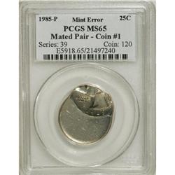 1985-P 25C--Mated Pair of Quarters--MS64 and