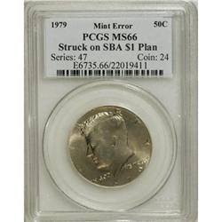 1979 50C--Struck on an SBA Planchet--MS66 PCGS