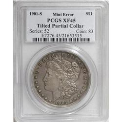 1901-S $1--Tilted Partial Collar--XF45 PCGS