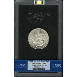 1880-CC $1--Obverse Strike-Through--MS63 NGC