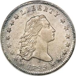 1795 $1 Flowing Hair, Two Leaves--Improperly