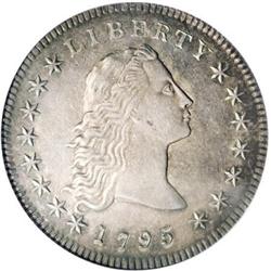 1795 $1 Flowing Hair, Two Leaves MS61 NGC