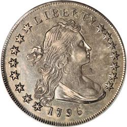 1796 $1 Small Date, Small Letters AU50 CSN