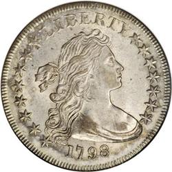 1798 $1 Small Eagle, 15 Stars MS60 NGC