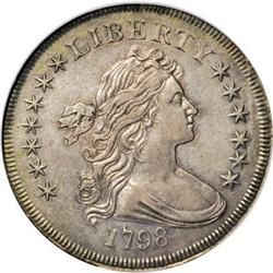 1798 $1 Small Eagle, 13 Stars AU55 NGC
