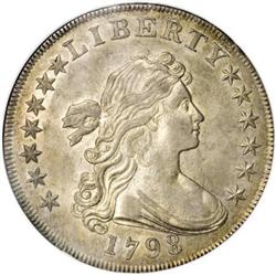 1798 $1 Large Eagle, Wide Date MS61 NGC