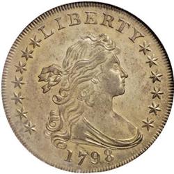 1798 $1 Large Eagle, Wide Date MS61 NGC