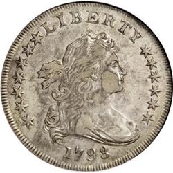 1798 $1 Large Eagle, Wide Date XF45 NGC