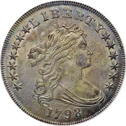 1798 $1 Large Eagle--Improperly Cleaned--NCS. AU